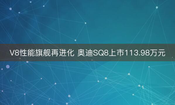 V8性能旗舰再进化 奥迪SQ8上市113.98万元