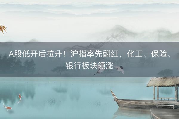 A股低开后拉升！沪指率先翻红，化工、保险、银行板块领涨