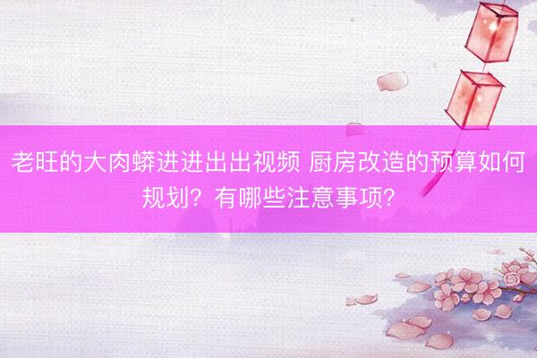 老旺的大肉蟒进进出出视频 厨房改造的预算如何规划?有哪些注意事项?