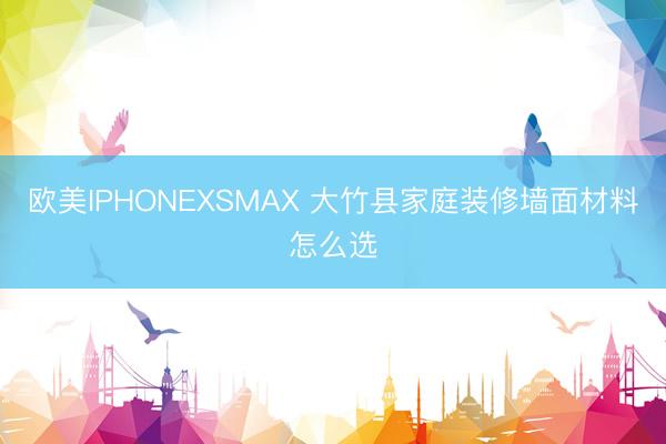 欧美IPHONEXSMAX 大竹县家庭装修墙面材料怎么选