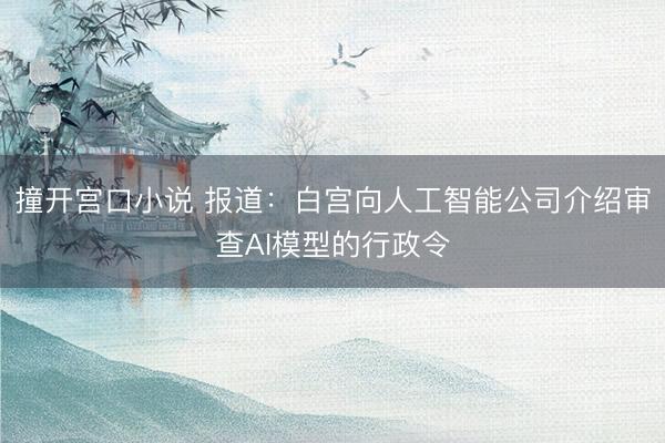 撞开宫口小说 报道：白宫向人工智能公司介绍审查AI模型的行政令