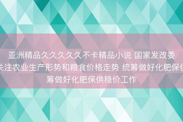 亚洲精品久久久久久不卡精品小说 国家发改委：将持续关注农业生产形势和粮食价格走势 统筹做好化肥保供稳价工作