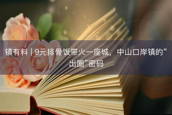 镇有料 | 9元排骨饭带火一座城，中山口岸镇的“出圈”密码